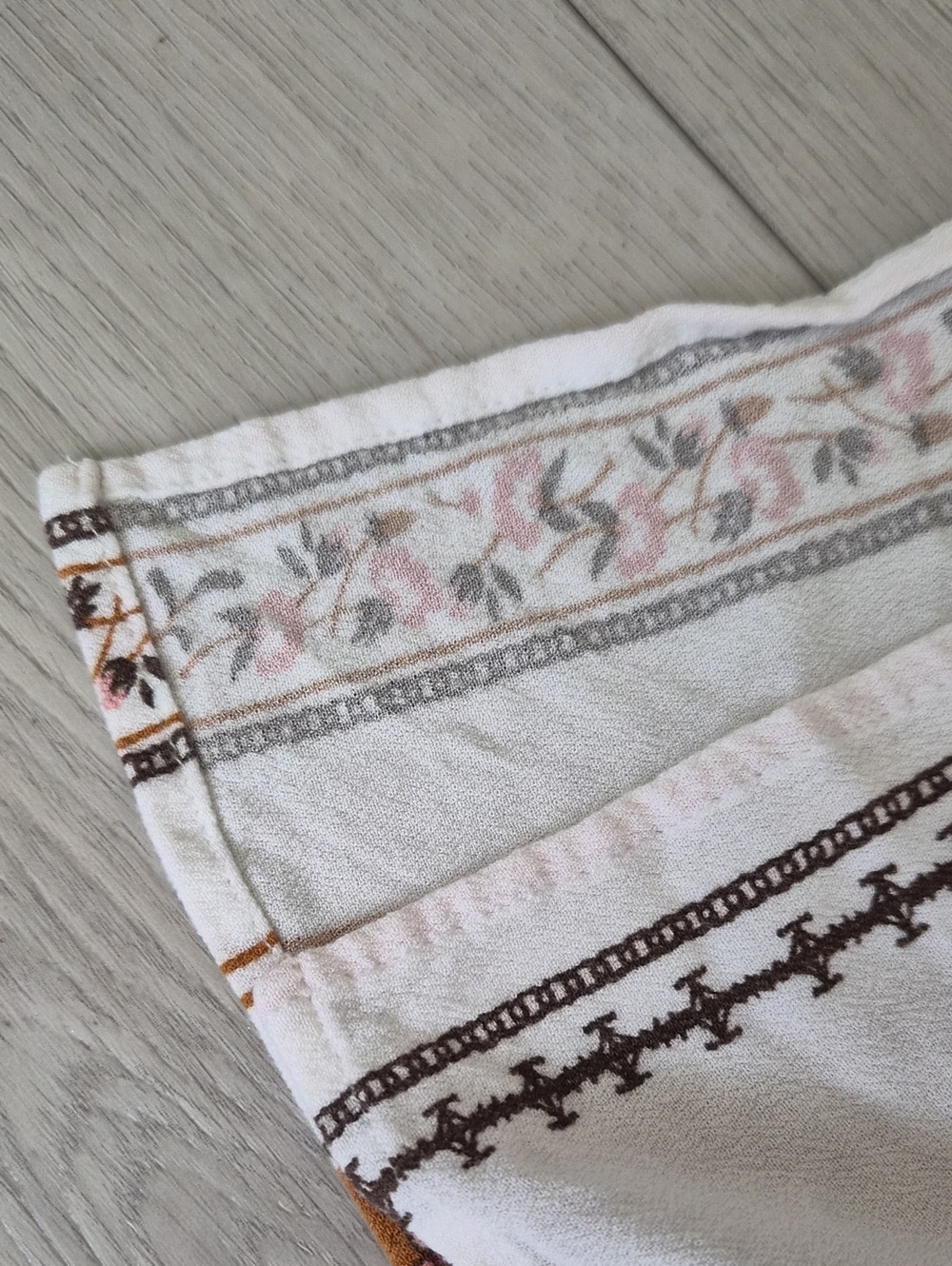 Maurices White Top with Pink and Brown Stripes - Picture 6 of 11